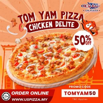 US-Pizza-Tom-Yam-Pizza-Chicken-Delite-50-OFF-Promotion-350x350 - Beverages Food , Restaurant & Pub Johor Kedah Kelantan Kuala Lumpur Melaka Negeri Sembilan Pahang Penang Perak Perlis Pizza Promotions & Freebies Putrajaya Sabah Sarawak Selangor Terengganu 