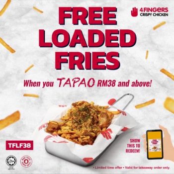 4Fingers-Free-Loaded-Fries-Promotion-350x350 - Beverages Food , Restaurant & Pub Johor Kedah Kelantan Kuala Lumpur Melaka Negeri Sembilan Pahang Penang Perak Perlis Promotions & Freebies Putrajaya Sabah Sarawak Selangor Terengganu 