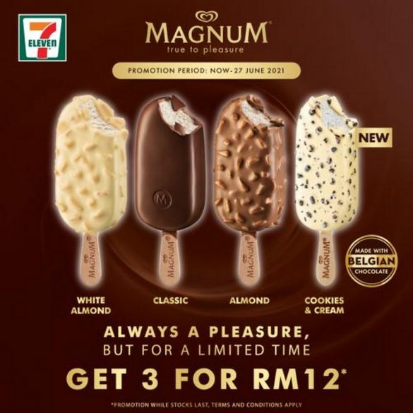 Now till 27 Jun 2021 7 Eleven Magnum Ice Cream Promotion