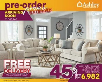 Ashley-Furniture-HomeStore-Free-Delivery-Promo-350x280 - Furniture Home & Garden & Tools Home Decor Johor Kedah Kelantan Kuala Lumpur Melaka Negeri Sembilan Online Store Pahang Penang Perak Perlis Promotions & Freebies Putrajaya Sabah Sarawak Selangor Terengganu 