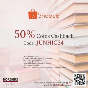 Borders-Coin-Cashback-Promo-with-ShopeePay-350x350 - Books & Magazines Johor Kedah Kelantan Kuala Lumpur Melaka Negeri Sembilan Online Store Pahang Penang Perak Perlis Promotions & Freebies Putrajaya Sabah Sarawak Selangor Stationery Terengganu 