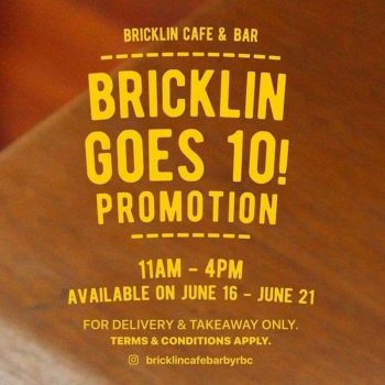 Bricklin-Cafe-Bar-Bricklin-Goes-10-Promotion-1-350x350 - Beverages Food , Restaurant & Pub Penang Promotions & Freebies 