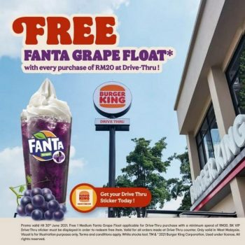 Burger-King-Drive-Thru-VIP-Free-Fanta-Grape-Float-Promotion-350x350 - Beverages Burger Food , Restaurant & Pub Johor Kedah Kelantan Kuala Lumpur Melaka Negeri Sembilan Pahang Penang Perak Perlis Promotions & Freebies Putrajaya Selangor Terengganu 