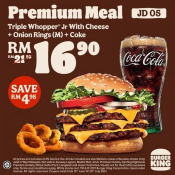 Burger-King-Premium-Meal-Promo-350x350 - Beverages Burger Food , Restaurant & Pub Johor Kedah Kelantan Kuala Lumpur Melaka Negeri Sembilan Pahang Penang Perak Perlis Promotions & Freebies Putrajaya Sabah Sarawak Selangor Terengganu 