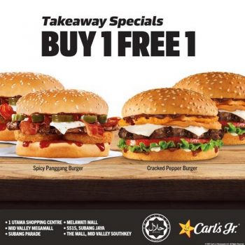 Carls-Jr.-Takeaway-Buy-1-Free-1-Promotion-350x350 - Beverages Burger Food , Restaurant & Pub Johor Kuala Lumpur Promotions & Freebies Selangor 
