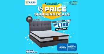 Courts-Half-Price-Shocking-Deals-350x183 - Beddings Furniture Home & Garden & Tools Home Decor Johor Kedah Kelantan Kuala Lumpur Melaka Negeri Sembilan Pahang Penang Perak Perlis Promotions & Freebies Putrajaya Sabah Sarawak Selangor Terengganu 