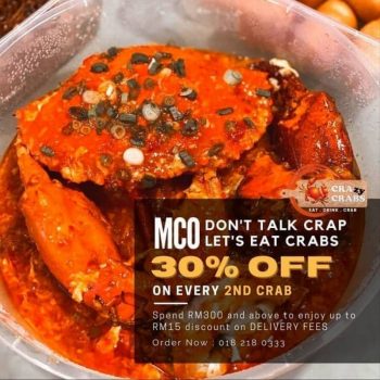 Crazy-Crab-30-off-Promo-350x350 - Beverages Food , Restaurant & Pub Johor Kedah Kelantan Kuala Lumpur Melaka Negeri Sembilan Online Store Pahang Penang Perak Perlis Promotions & Freebies Putrajaya Sabah Sarawak Selangor Terengganu 