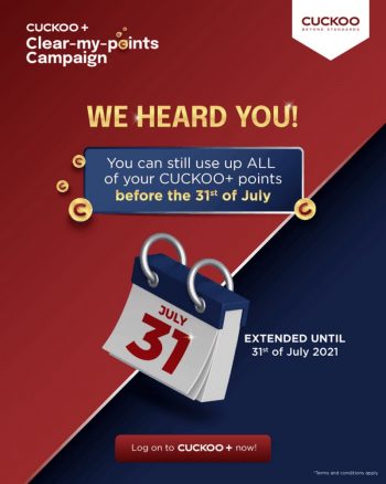 Cuckoo-Clear-my-points-Campaign-350x438 - Johor Kedah Kelantan Kuala Lumpur Melaka Negeri Sembilan Online Store Others Pahang Penang Perak Perlis Promotions & Freebies Putrajaya Sabah Sarawak Selangor Terengganu 
