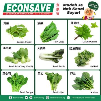 Econsave-Mudah-Je-Nak-Kenal-Sayur-1-350x350 - Johor Kedah Kelantan Kuala Lumpur Melaka Negeri Sembilan Pahang Penang Perak Perlis Promotions & Freebies Putrajaya Sabah Sarawak Selangor Supermarket & Hypermarket Terengganu 