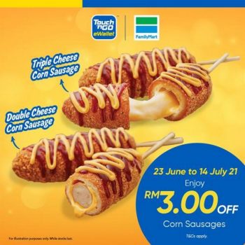 FamilyMart-Cheese-Corn-Sausage-Promo-with-Touch-n-Go-350x350 - Beverages Food , Restaurant & Pub Johor Kedah Kelantan Kuala Lumpur Melaka Negeri Sembilan Pahang Penang Perak Perlis Promotions & Freebies Putrajaya Sabah Sarawak Selangor Supermarket & Hypermarket Terengganu 