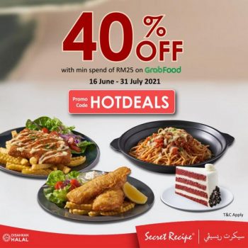 GrabFood-Secret-Recipe-Hot-Deal-350x350 - Beverages Food , Restaurant & Pub Johor Kedah Kelantan Kuala Lumpur Melaka Negeri Sembilan Pahang Penang Perak Perlis Promotions & Freebies Putrajaya Sabah Sarawak Selangor Terengganu 
