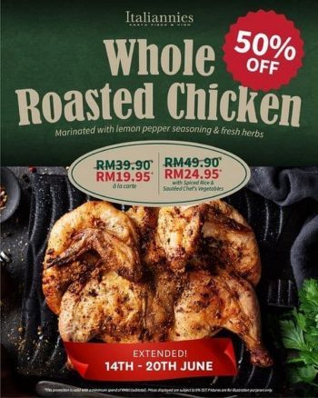 Italiannies-Whole-Roasted-Chicken-Promo-1-350x438 - Beverages Food , Restaurant & Pub Johor Kedah Kelantan Kuala Lumpur Melaka Negeri Sembilan Online Store Pahang Penang Perak Perlis Promotions & Freebies Putrajaya Sabah Sarawak Selangor Terengganu 