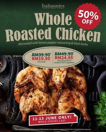 Italiannies-Whole-Roasted-Chicken-Promo-350x438 - Beverages Food , Restaurant & Pub Johor Kedah Kelantan Kuala Lumpur Melaka Negeri Sembilan Pahang Penang Perak Perlis Promotions & Freebies Putrajaya Sabah Sarawak Selangor Terengganu 