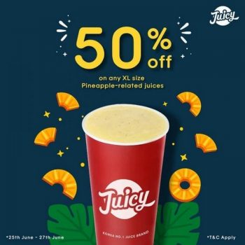 JUICY-50-off-Promo-350x350 - Beverages Food , Restaurant & Pub Johor Kedah Kelantan Kuala Lumpur Melaka Negeri Sembilan Pahang Penang Perak Perlis Promotions & Freebies Putrajaya Sabah Sarawak Selangor Terengganu 