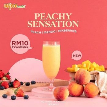 Juice-Works-Peachy-Sensation-Promo-350x350 - Beverages Food , Restaurant & Pub Johor Kedah Kelantan Kuala Lumpur Melaka Negeri Sembilan Online Store Pahang Penang Perak Perlis Promotions & Freebies Putrajaya Sabah Sarawak Selangor Terengganu 