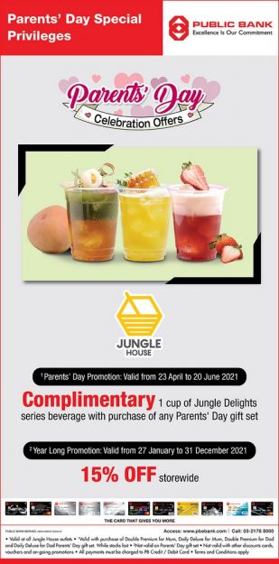 Jungle-House-Parents-Day-Year-Long-Promotion-with-Public-Bank-309x625 - Bank & Finance Beverages Food , Restaurant & Pub Kuala Lumpur Penang Promotions & Freebies Public Bank Putrajaya Selangor 