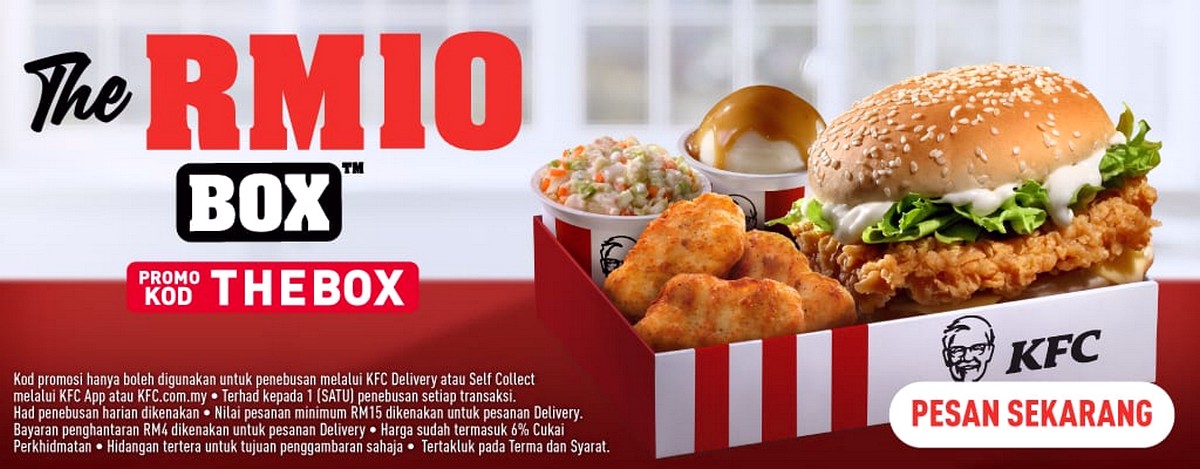 Malaysia-KFC-The-RM10-Box-Promotion-2021-Warehouse-Sale-Clearance-Food-Promo-Code - Burger Fast Food Food , Restaurant & Pub Johor Kedah Kelantan Kuala Lumpur Location Melaka Nationwide Negeri Sembilan Online Store Pahang Penang Perak Perlis Promotions & Freebies Putrajaya Sabah Sarawak Selangor Terengganu 