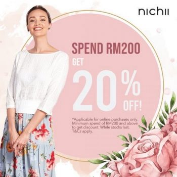 Nichii-20-off-Promo-350x350 - Apparels Fashion Accessories Fashion Lifestyle & Department Store Johor Kedah Kelantan Kuala Lumpur Melaka Negeri Sembilan Online Store Pahang Penang Perak Perlis Promotions & Freebies Putrajaya Sabah Sarawak Selangor Terengganu 