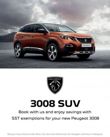 Peugeot-3008-SUV-Promo-350x438 - Automotive Johor Kedah Kelantan Kuala Lumpur Melaka Negeri Sembilan Pahang Penang Perak Perlis Promotions & Freebies Putrajaya Sabah Sarawak Selangor Terengganu 