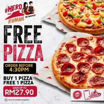 Pizza-Hut-Free-Pizza-Promo-350x350 - Beverages Food , Restaurant & Pub Johor Kedah Kelantan Kuala Lumpur Melaka Negeri Sembilan Online Store Pahang Penang Perak Perlis Pizza Promotions & Freebies Putrajaya Sabah Sarawak Selangor Terengganu 