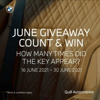 Quill-Automobiles-June-Giveaway-Count-Win-350x350 - Automotive Events & Fairs Johor Kedah Kelantan Kuala Lumpur Melaka Negeri Sembilan Online Store Pahang Penang Perak Perlis Putrajaya Sabah Sarawak Selangor Terengganu 