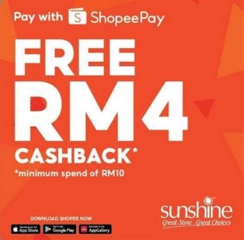 Sunshine-Cashback-Promo-with-ShopeePay-350x344 - Johor Kedah Kelantan Kuala Lumpur Melaka Negeri Sembilan Online Store Pahang Penang Perak Perlis Promotions & Freebies Putrajaya Sabah Sarawak Selangor Supermarket & Hypermarket Terengganu 