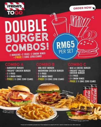 TGI-Fridays-Double-Burgers-Combos-350x438 - Beverages Food , Restaurant & Pub Johor Kedah Kelantan Kuala Lumpur Melaka Negeri Sembilan Online Store Pahang Penang Perak Perlis Promotions & Freebies Putrajaya Sabah Sarawak Selangor Terengganu 