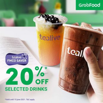 Tealive-20-off-Promo-with-GrabFood-350x350 - Beverages Food , Restaurant & Pub Johor Kedah Kelantan Kuala Lumpur Melaka Negeri Sembilan Online Store Pahang Penang Perak Perlis Promotions & Freebies Putrajaya Sabah Sarawak Selangor Terengganu 