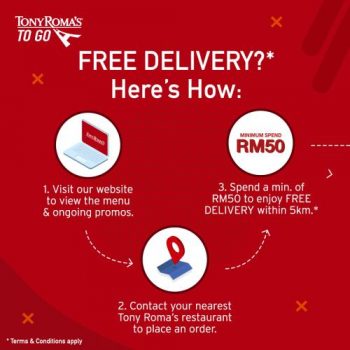 Tony-Romas-To-Go-Free-Delivery-Promotion-1-1-350x350 - Beverages Food , Restaurant & Pub Johor Kedah Kelantan Kuala Lumpur Melaka Negeri Sembilan Online Store Pahang Penang Perak Perlis Promotions & Freebies Putrajaya Sabah Sarawak Selangor Terengganu 