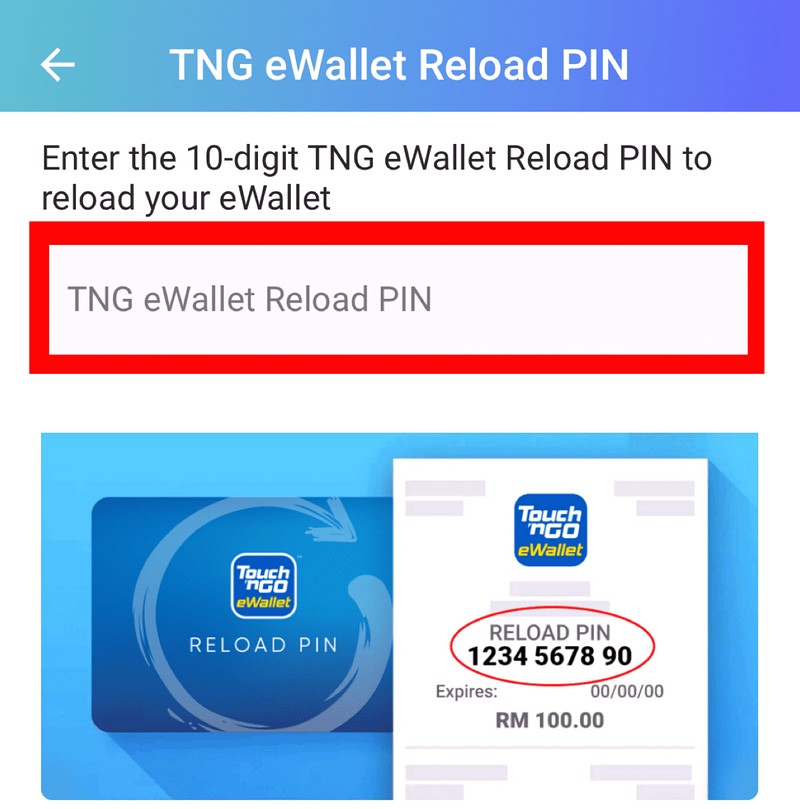 Pin reload ewallet tng free Cara Untuk