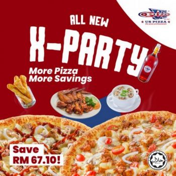 US-Pizza-X-Party-Pizza-Promotion-350x350 - Beverages Food , Restaurant & Pub Johor Kedah Kelantan Kuala Lumpur Melaka Negeri Sembilan Online Store Pahang Penang Perak Perlis Pizza Promotions & Freebies Putrajaya Sabah Sarawak Selangor Terengganu 