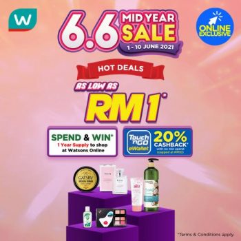 Watsons-Online-6.6-Mid-Year-Sale-1-350x350 - Beauty & Health Health Supplements Johor Kedah Kelantan Kuala Lumpur Malaysia Sales Melaka Negeri Sembilan Online Store Pahang Penang Perak Perlis Personal Care Putrajaya Sabah Sarawak Selangor Terengganu 