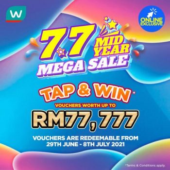 Watsons-Online-7.7-Mid-Year-Mega-Sale-350x350 - Beauty & Health Health Supplements Johor Kedah Kelantan Kuala Lumpur Malaysia Sales Melaka Negeri Sembilan Online Store Pahang Penang Perak Perlis Personal Care Putrajaya Sabah Sarawak Selangor Terengganu 