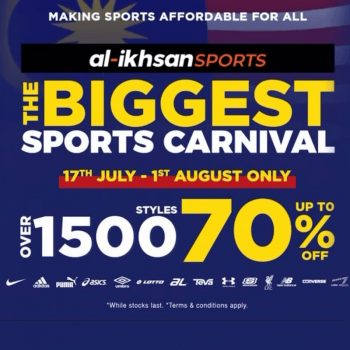 AL-ikhsaN-Sports-The-Biggest-Sports-Carnival-Sale-350x350 - Apparels Fashion Accessories Fashion Lifestyle & Department Store Footwear Johor Kedah Kelantan Kuala Lumpur Malaysia Sales Melaka Negeri Sembilan Online Store Pahang Penang Perak Perlis Putrajaya Sabah Sarawak Selangor Sportswear Terengganu 