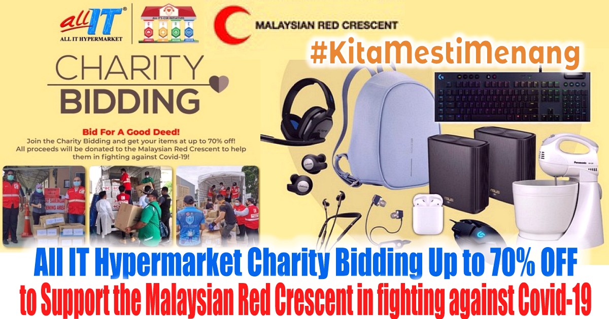 All-It-Hypermarket-Charity-Bidding-Up-to-70-discounts-to-Support-the-Malaysian-Red-Crescent-2021-Malaysia-Warehouse-Sale-Clearance-Online-Event-NEW - Audio System & Visual System Cameras Computer Accessories Electronics & Computers Events & Fairs Home Appliances IT Gadgets Accessories Johor Kedah Kelantan Kitchen Appliances Kuala Lumpur Laptop Melaka Mobile Phone Negeri Sembilan Online Store Pahang Penang Perak Perlis Putrajaya Sabah Sarawak Selangor Tablets Terengganu 