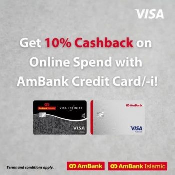 AmBank-10-Cashback-Promo-350x350 - AmBank Bank & Finance Johor Kedah Kelantan Kuala Lumpur Melaka Negeri Sembilan Online Store Pahang Penang Perak Perlis Promotions & Freebies Putrajaya Sabah Sarawak Selangor Terengganu 