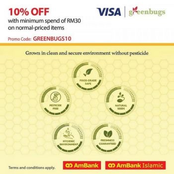 AmBank-Greenbugs-10-off-Promo-350x350 - AmBank Bank & Finance Johor Kedah Kelantan Kuala Lumpur Melaka Negeri Sembilan Online Store Others Pahang Penang Perak Perlis Promotions & Freebies Putrajaya Sabah Sarawak Selangor Terengganu 