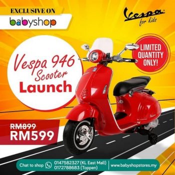 Babyshop-Vespa-946-Scooter-Launch-Promo-350x350 - Baby & Kids & Toys Johor Kedah Kelantan Kuala Lumpur Melaka Negeri Sembilan Online Store Pahang Penang Perak Perlis Promotions & Freebies Putrajaya Sabah Sarawak Selangor Terengganu Toys 