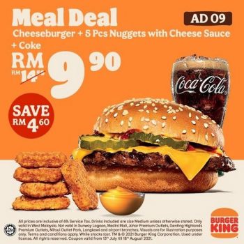 Burger-King-Meal-Deal-Promotion-350x350 - Beverages Food , Restaurant & Pub Johor Kedah Kelantan Kuala Lumpur Melaka Negeri Sembilan Pahang Penang Perak Perlis Promotions & Freebies Putrajaya Sabah Sarawak Selangor Terengganu 
