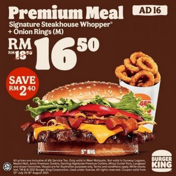 Burger-King-Premium-Meal-Promotion-350x350 - Beverages Food , Restaurant & Pub Johor Kedah Kelantan Kuala Lumpur Melaka Negeri Sembilan Pahang Penang Perak Perlis Promotions & Freebies Putrajaya Sabah Sarawak Selangor Terengganu 