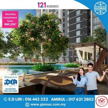 Glomac-Berhad-121-Residences-Promo-350x350 - Home & Garden & Tools Johor Kedah Kelantan Kuala Lumpur Melaka Negeri Sembilan Online Store Pahang Penang Perak Perlis Promotions & Freebies Property & Real Estate Putrajaya Sabah Sarawak Selangor Terengganu 