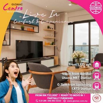 Glomac-Live-in-Comfort-and-Convenience-350x350 - Home & Garden & Tools Johor Kedah Kelantan Kuala Lumpur Melaka Negeri Sembilan Online Store Pahang Penang Perak Perlis Promotions & Freebies Property & Real Estate Putrajaya Sabah Sarawak Selangor Terengganu 