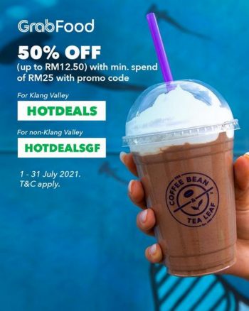 GrabFood-Coffee-Bean-50-off-Promo-350x438 - Beverages Food , Restaurant & Pub Johor Kedah Kelantan Kuala Lumpur Melaka Negeri Sembilan Pahang Penang Perak Perlis Promotions & Freebies Putrajaya Sabah Sarawak Selangor Terengganu 