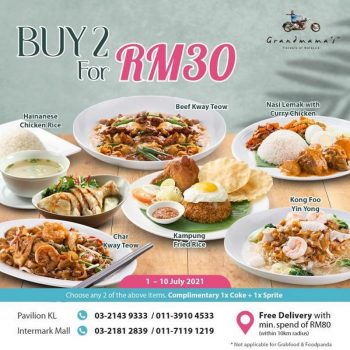 Grandmamas-2-Meals-at-RM30-Promotion-350x350 - Beverages Food , Restaurant & Pub Kuala Lumpur Online Store Promotions & Freebies Selangor 