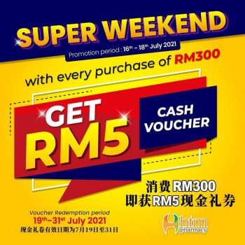 HTM-Pharmacy-Super-Weekend-Voucher-350x350 - Beauty & Health Health Supplements Johor Kedah Kelantan Kuala Lumpur Melaka Negeri Sembilan Pahang Penang Perak Perlis Personal Care Promotions & Freebies Putrajaya Sabah Sarawak Selangor Terengganu 