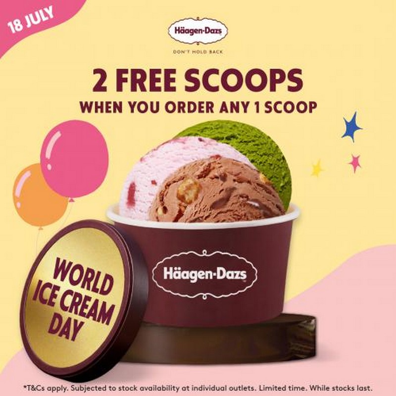 18 Jul 2021 HaagenDazs World Ice Cream Day Free Ice Cream Promotion