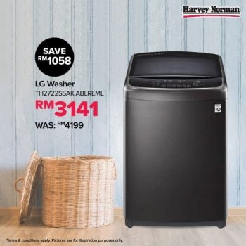 Harvey-Norman-LG-Top-Load-Washer-Promo-350x350 - Electronics & Computers Home Appliances Johor Kedah Kelantan Kuala Lumpur Melaka Negeri Sembilan Online Store Pahang Penang Perak Perlis Promotions & Freebies Putrajaya Sabah Sarawak Selangor Terengganu 