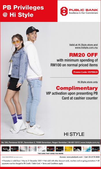 Hi-Style-Special-Deal-with-Public-Bank-350x586 - Apparels Bank & Finance Fashion Accessories Fashion Lifestyle & Department Store Johor Kedah Kelantan Kuala Lumpur Melaka Negeri Sembilan Online Store Pahang Penang Perak Perlis Promotions & Freebies Public Bank Putrajaya Sabah Sarawak Selangor Terengganu 