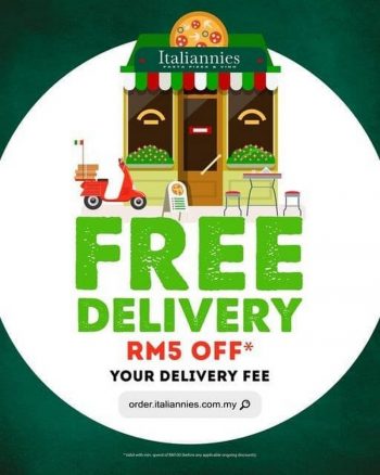 Italiannies-Free-Delivery-Promo-350x438 - Beverages Food , Restaurant & Pub Johor Kedah Kelantan Kuala Lumpur Melaka Negeri Sembilan Online Store Pahang Penang Perak Perlis Promotions & Freebies Putrajaya Sabah Sarawak Selangor Terengganu 