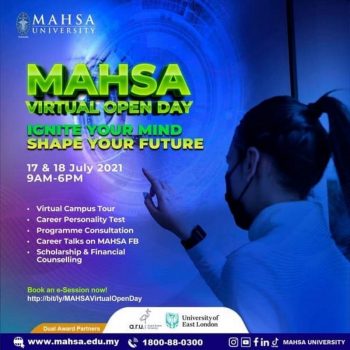 Mahsa-University-Virtual-Open-Day-350x350 - Events & Fairs Johor Kedah Kelantan Kuala Lumpur Melaka Negeri Sembilan Online Store Others Pahang Penang Perak Perlis Putrajaya Sabah Sarawak Selangor Terengganu 